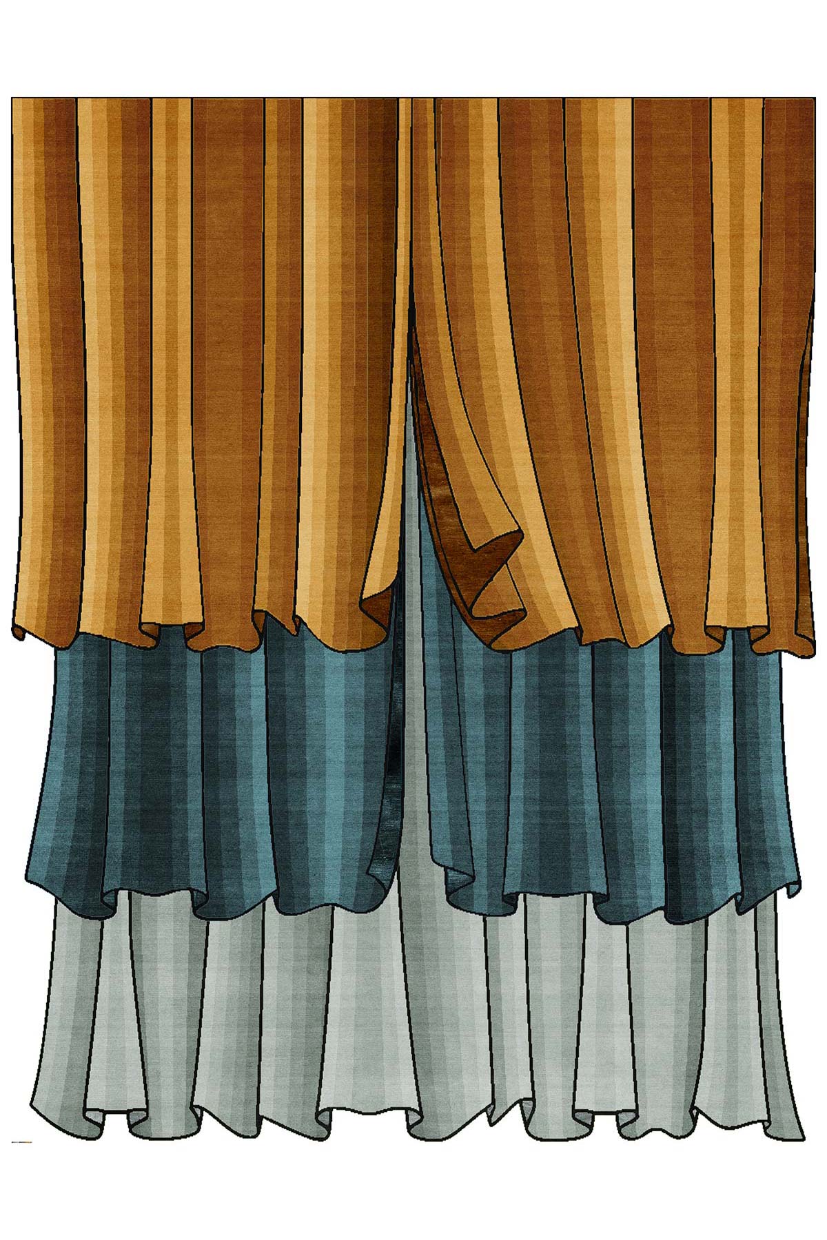 Плиссе от cc-tapis, дизайн Кристины Селестино