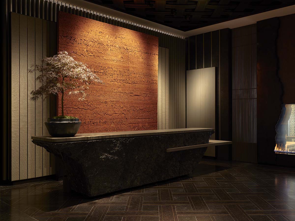 Aman New York, USA - Interior, Arrival, Lobby on G, front desk_37860