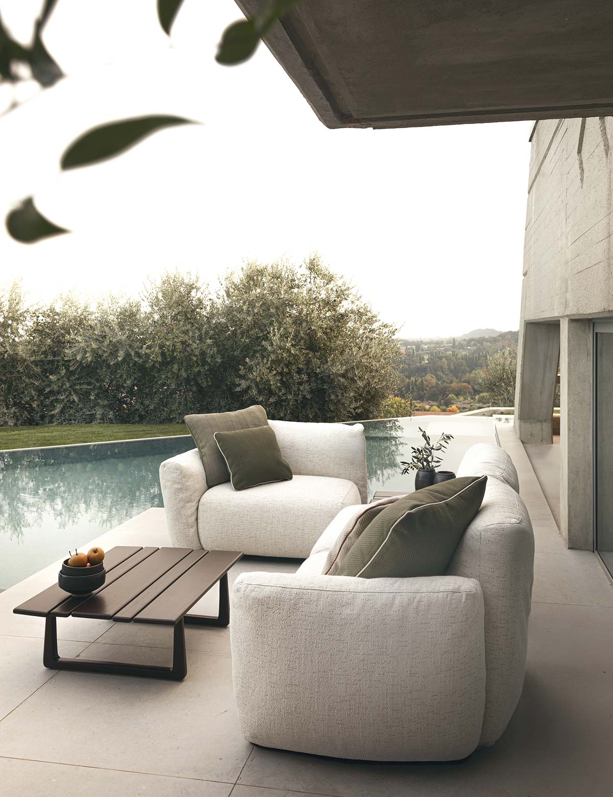 Loro Piana Interios, The Delight Chairs by Exteta, Modular Sofa, Wooden Coffee Table