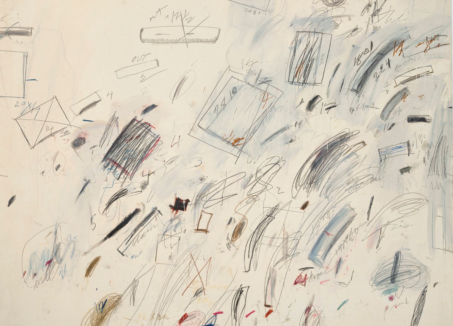 Cy Twombly (1928-2011), без названия [Bolsena]1969. Серия картин была завершена в период с августа по сентябрь 1969 года, после миссии Аполлона 11. - © Christie's