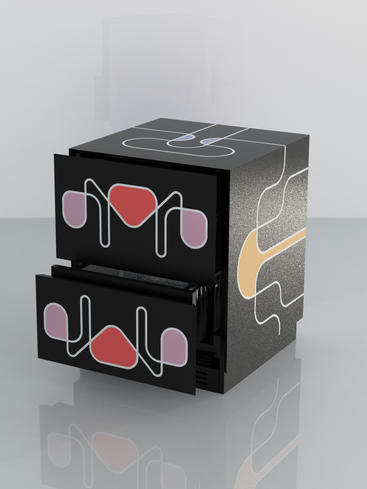 SKS_Undercounter refrigerator Vector_black