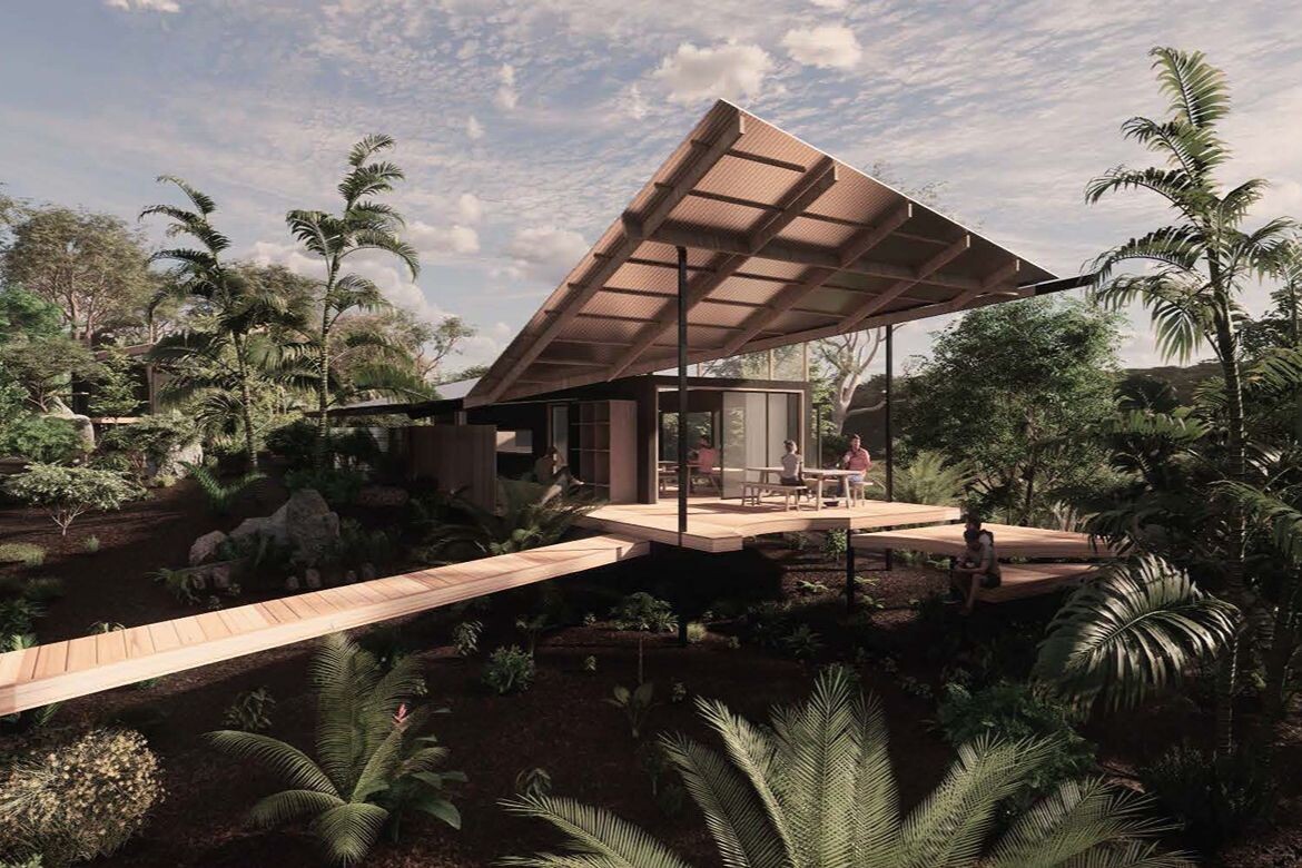 Hiker Huts Connect Design с страной в Дорриго
