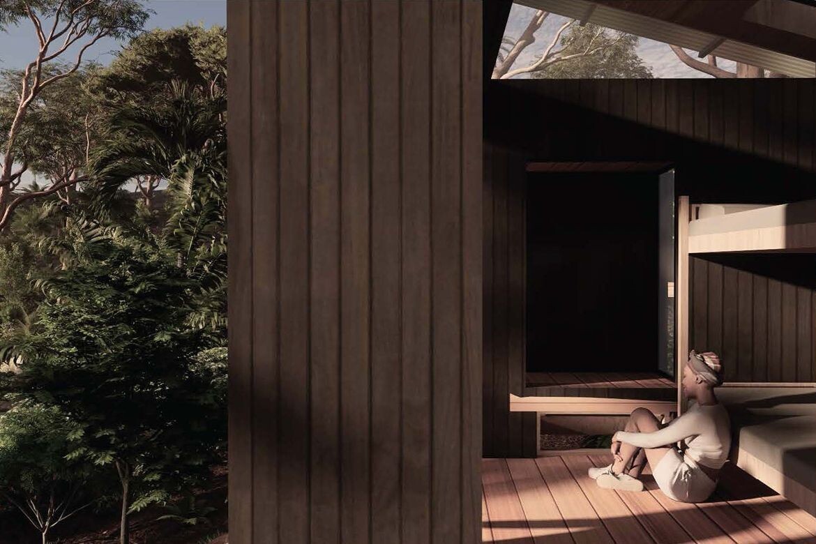 Hiker Huts Connect Design с страной в Дорриго