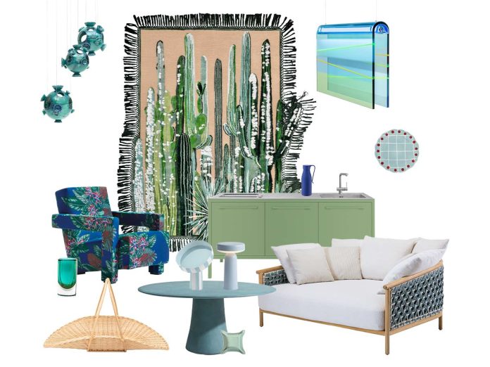 Moodboard Blue, как небо, зеленый, как море