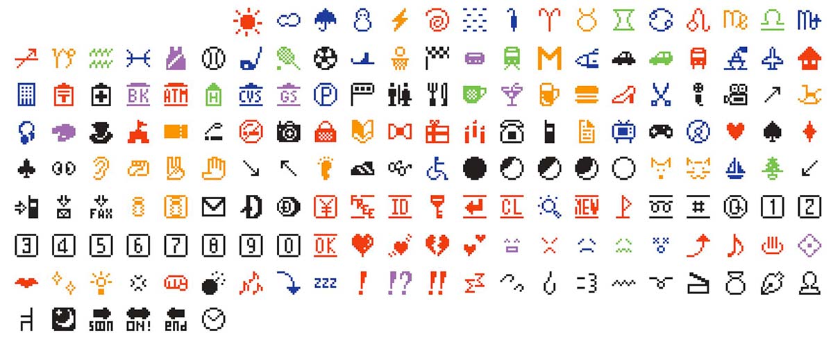 Emoji, Design Shigetaka Kurita - © 2024 NTT Docomo