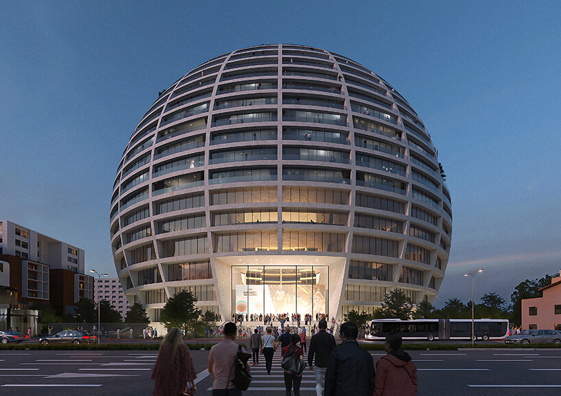 Большой бальный зал mvrdv в Тиране