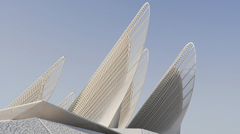 Национальный музей Зайда от Foster + Partners расправляет свои стальные крылья над Абу-Даби