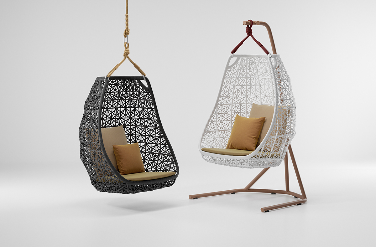 Egg Swing, коллекция Maia от Kettal, дизайн Патрисии Уркиолы